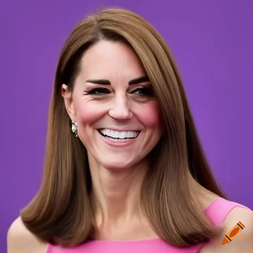 Portrait of kate middleton smiling in pink tank top