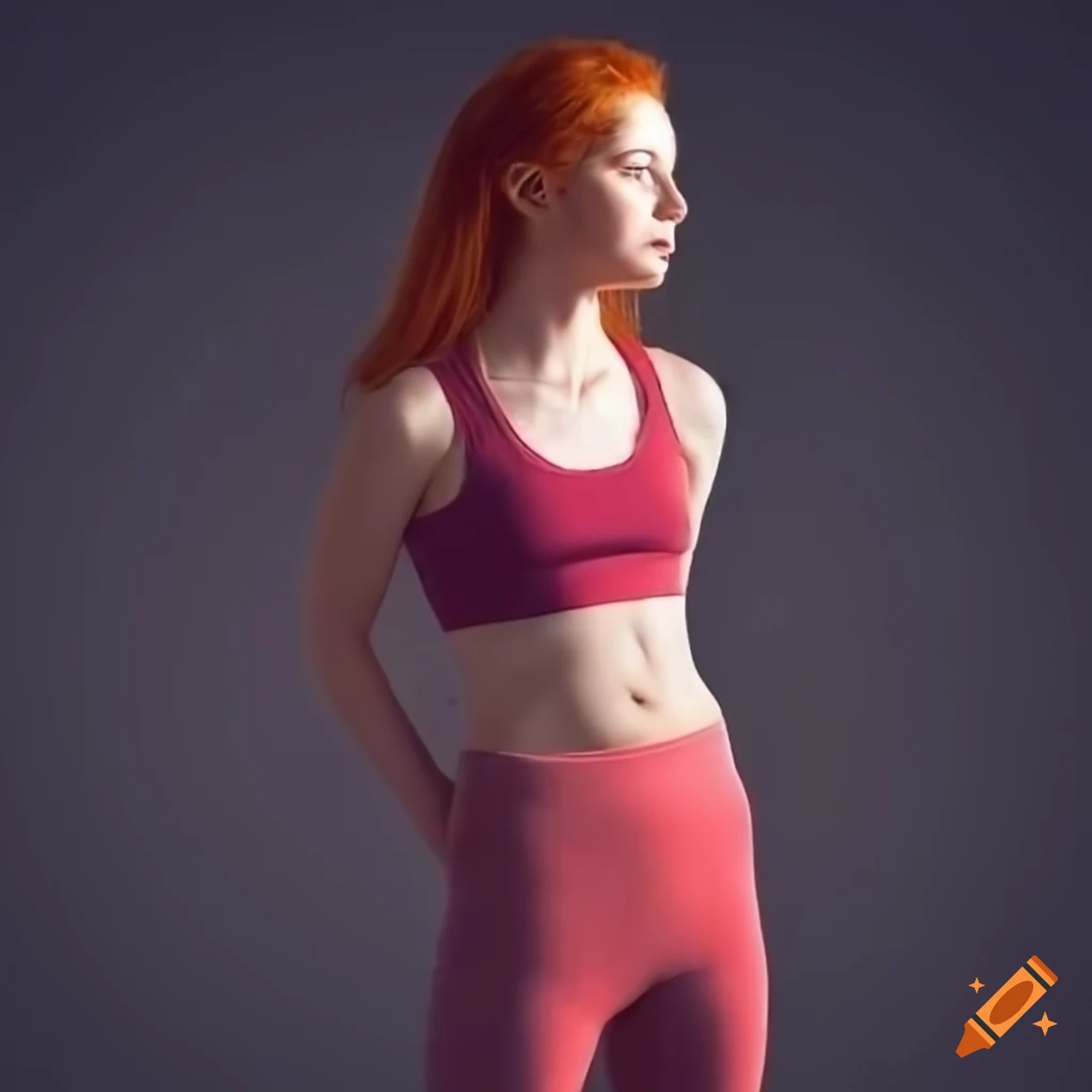 Realistic illustration of a young girl in sportswear on Craiyon