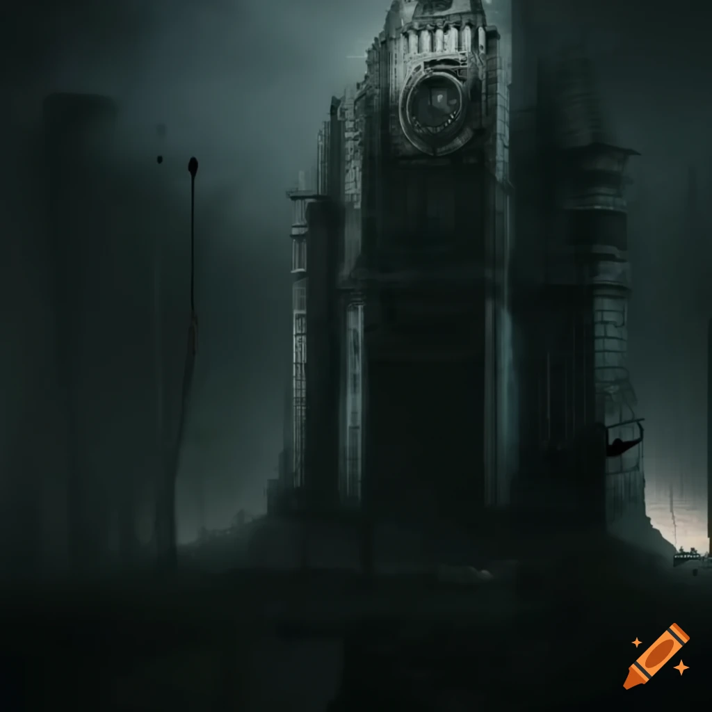 sharp image of an android in a dystopian setting