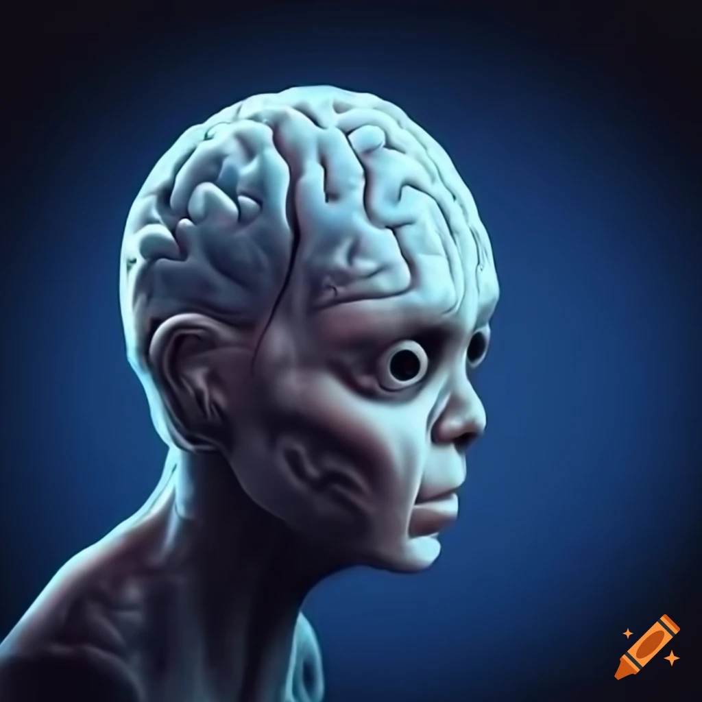 artistic depiction of a transparent head with visible brain