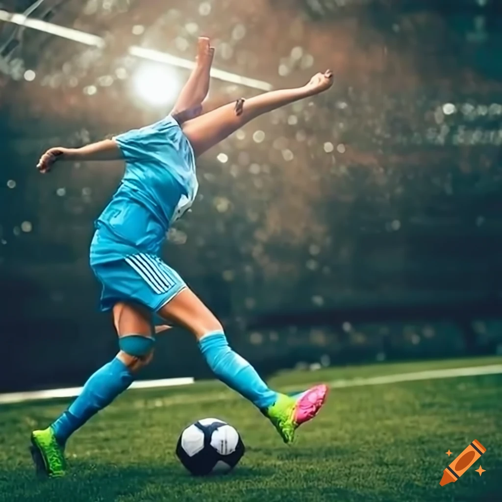 women playing soccer in blue adidas uniform