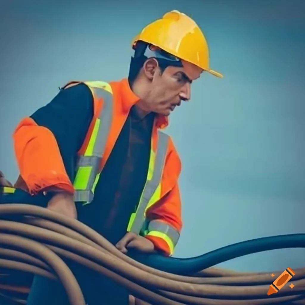 worker handling an oil hose at an industrial site