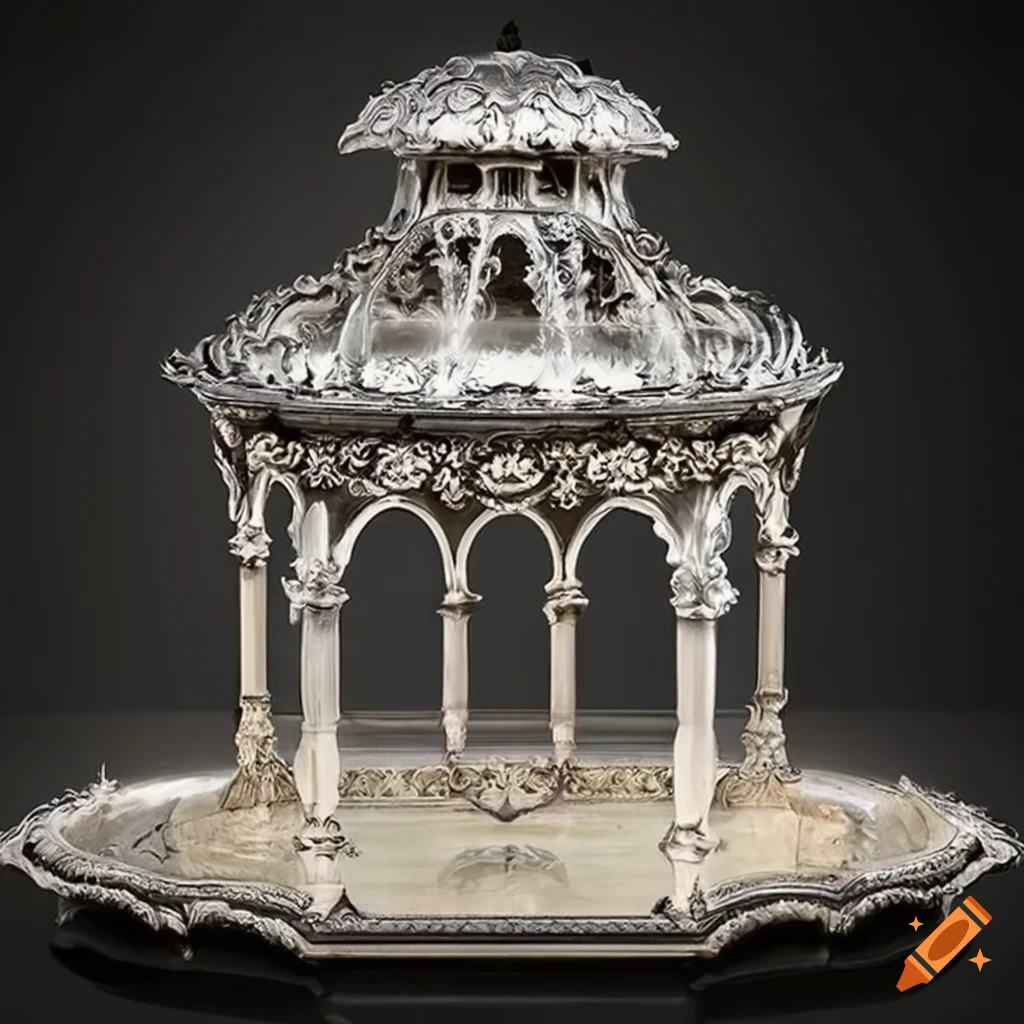 silver fountain ornamental dresden gazebo