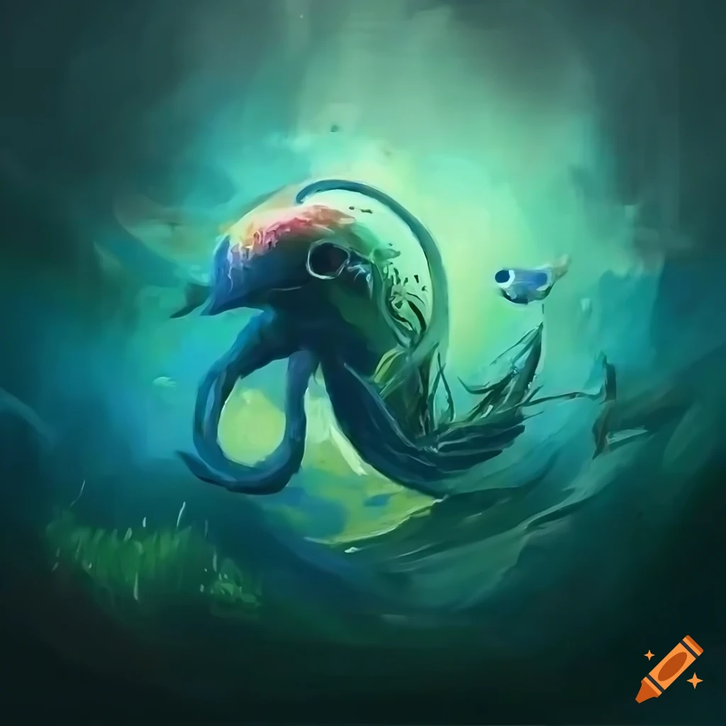 Oil Painting Of An Elegant Aquatic Mythical Creature On Craiyon oil-painting-of-an-elegant-aquatic-mythical-creature-on-craiyon