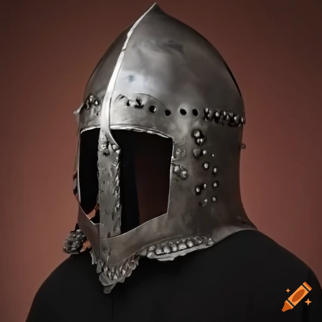 Medieval knight helmet