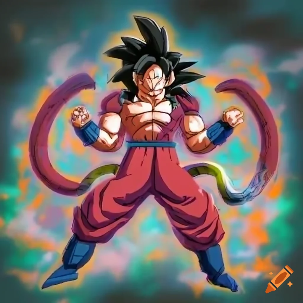Goku in ssj4 form on Craiyon