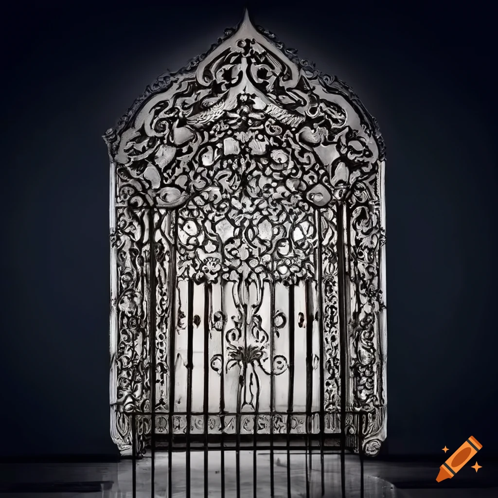 silver ornamental Islamic balcony
