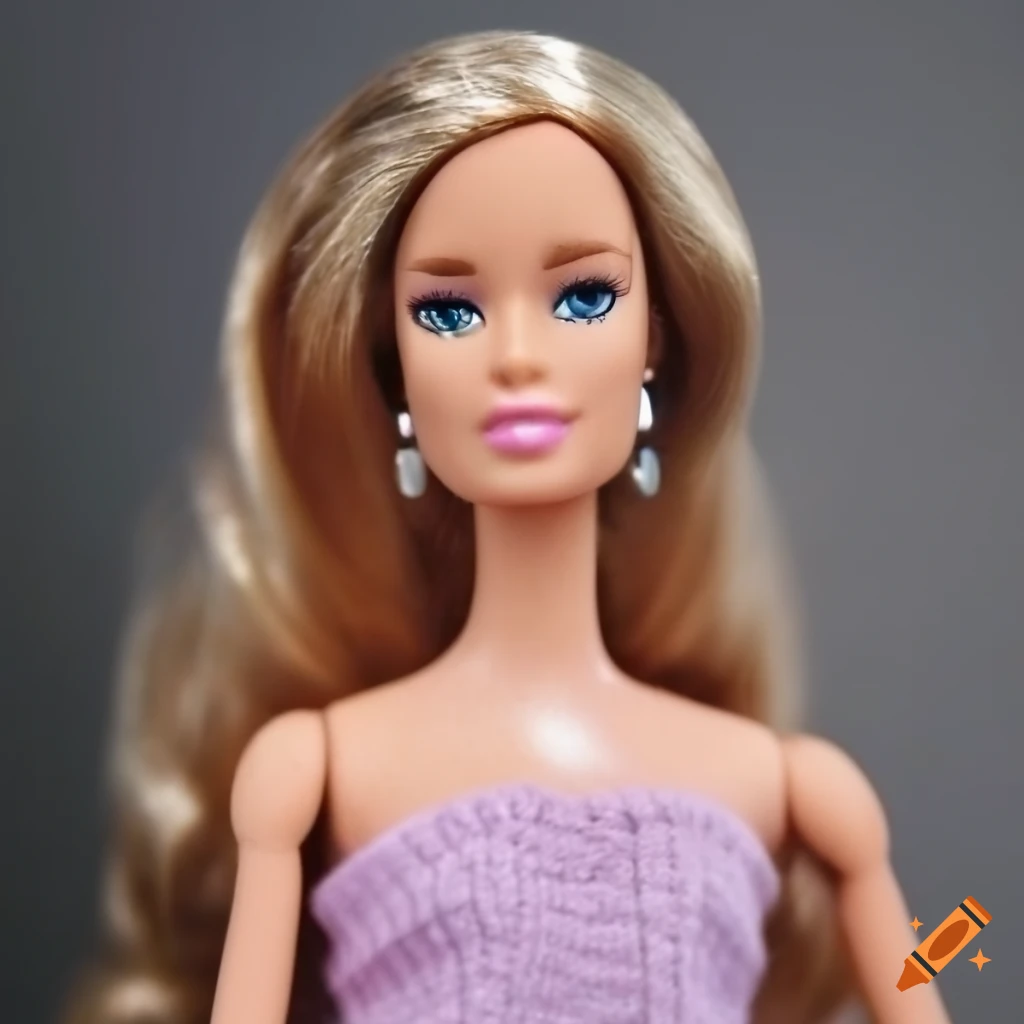 barbie-wearing-a-knitted-dress