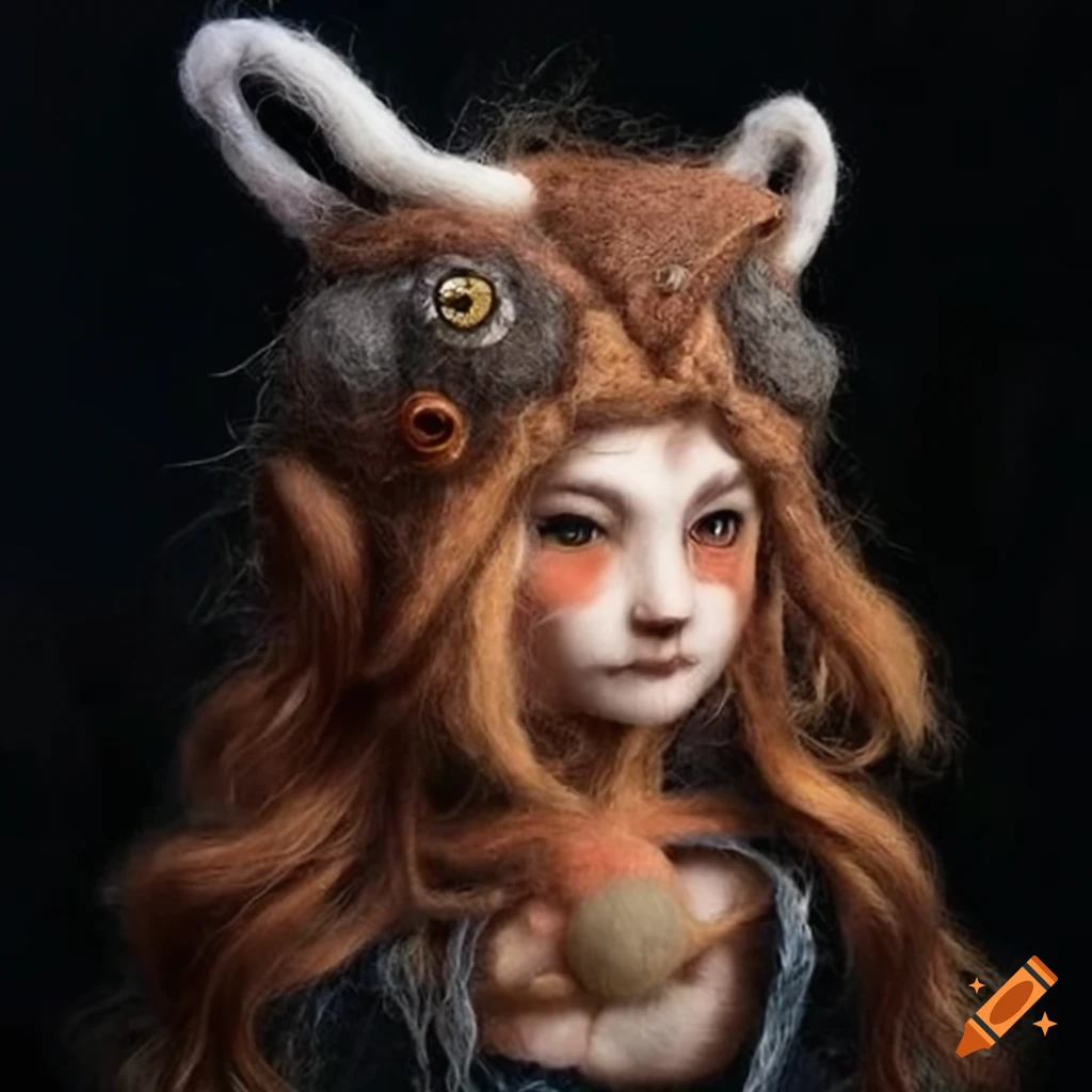 Felted Wool Dream Nahual With Outfit On Craiyon
