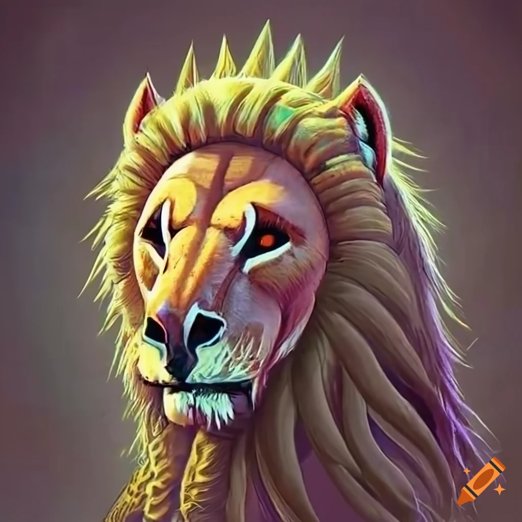 artwork of a unique lion horse character