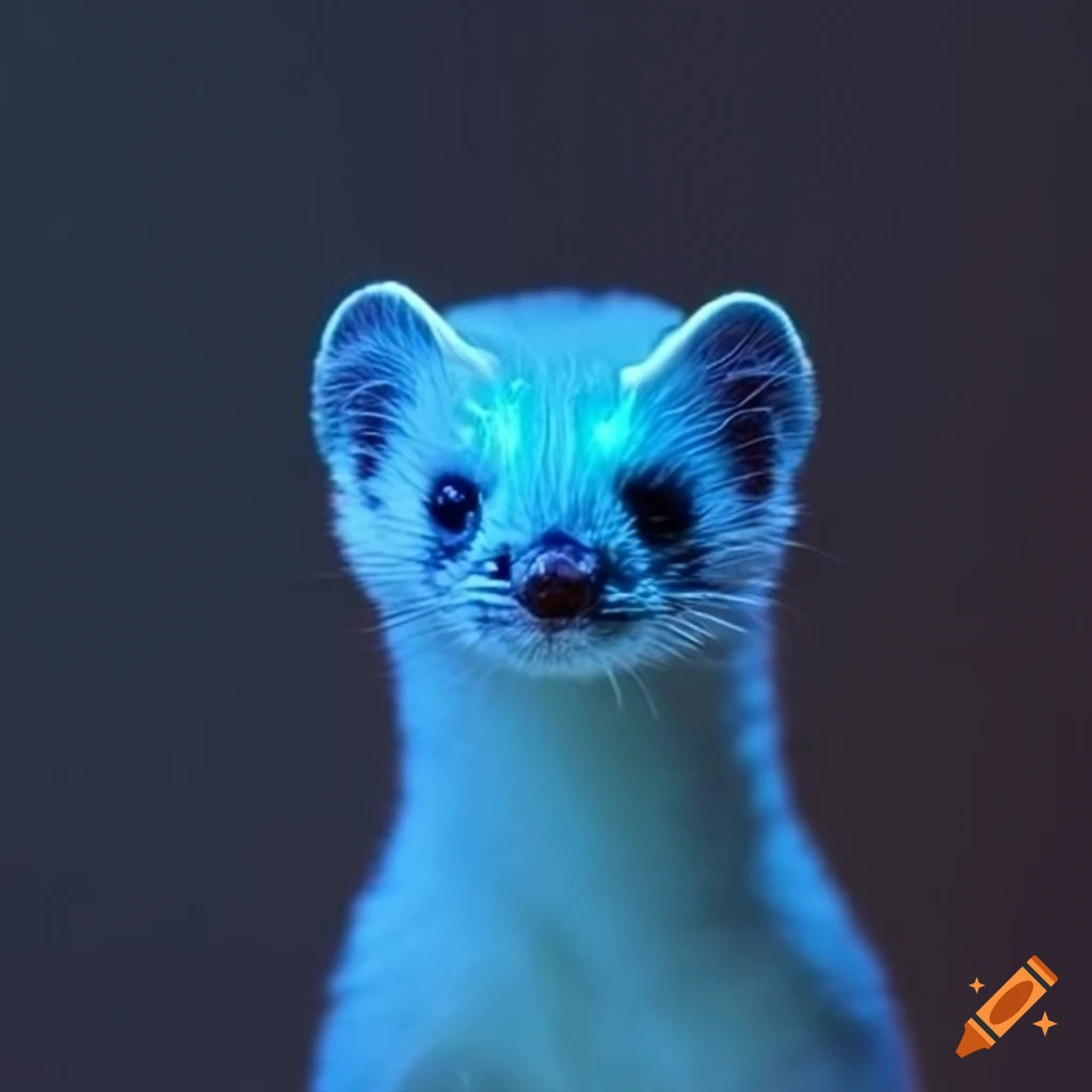 transparent glowing stoat