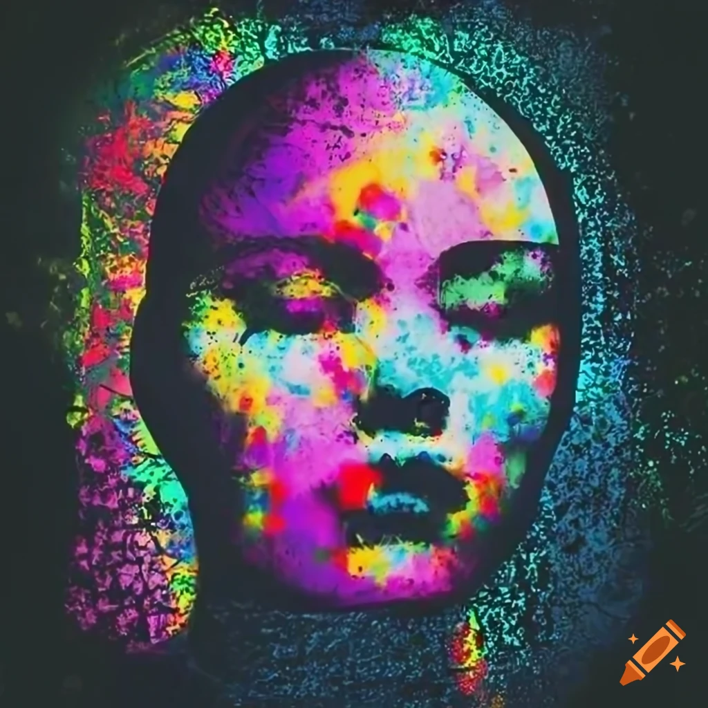 Dadaist collage artwork with a mysterious female model