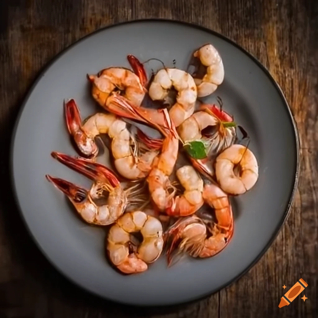plate of delicious shrimps