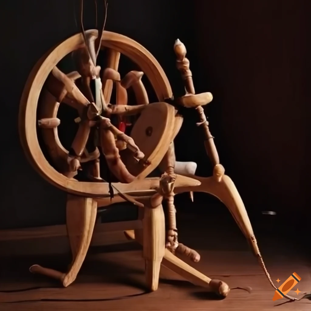 A spinning wheel for thread spinning
