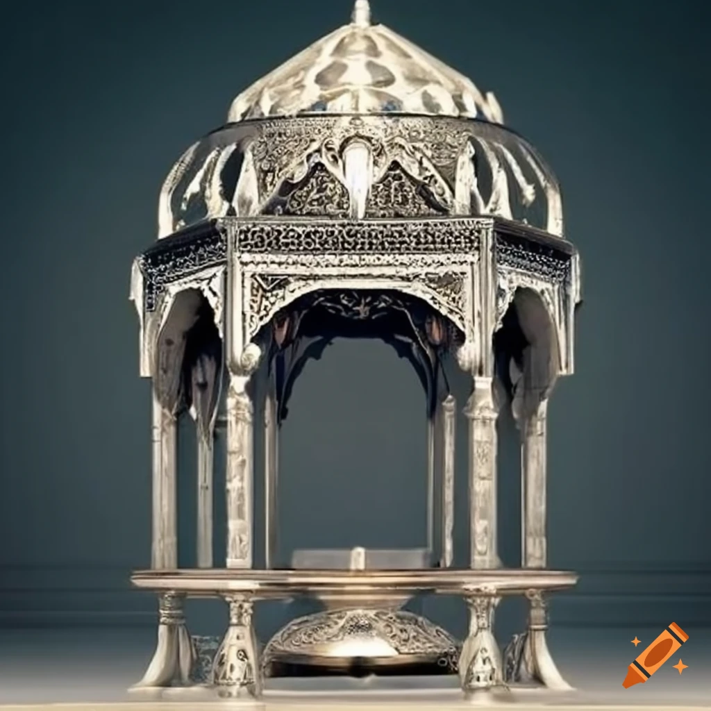 ornamental Islamic gazebo with silver fountain