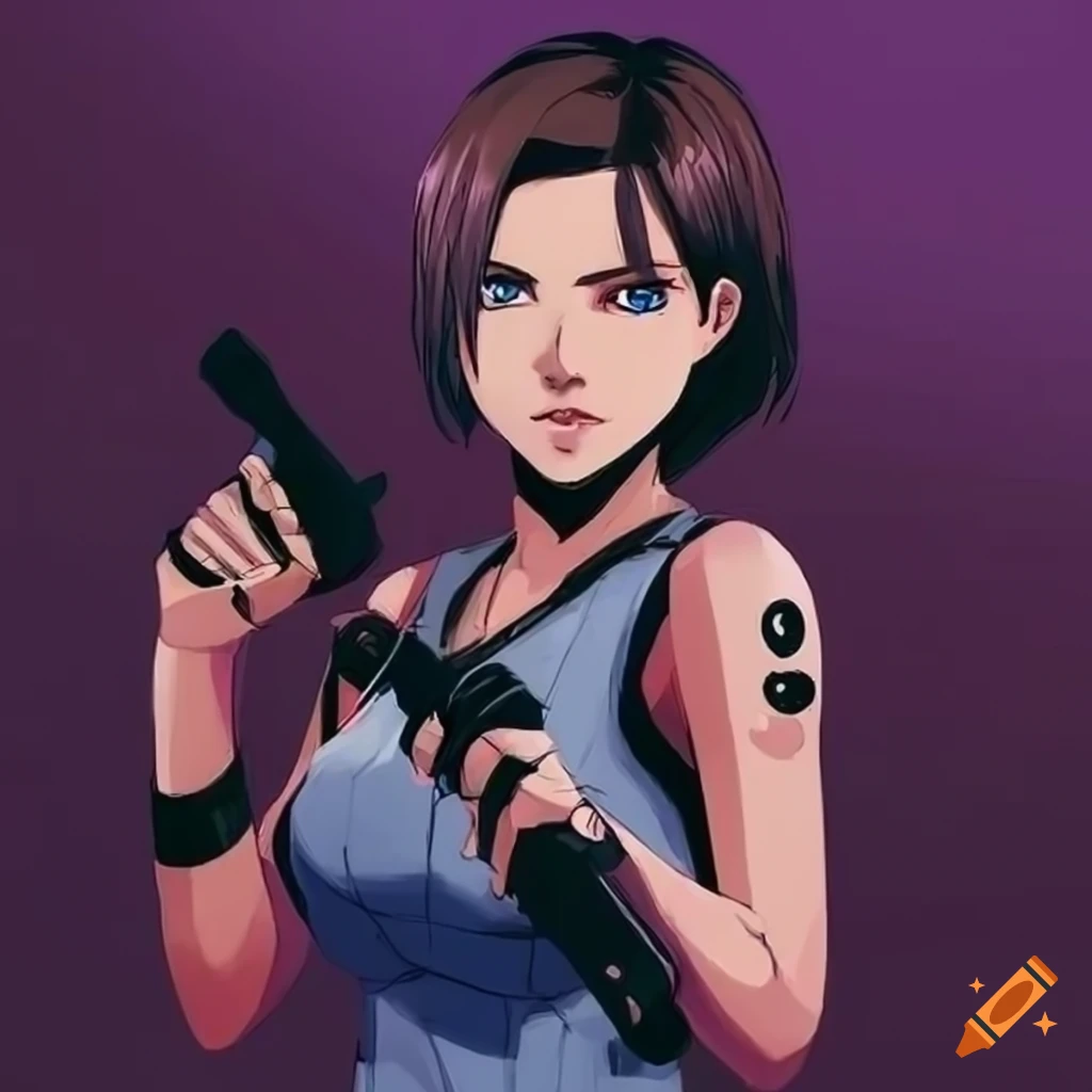 Stylish Illustration Of Jill Valentine From An Anime Series On Craiyon 5568