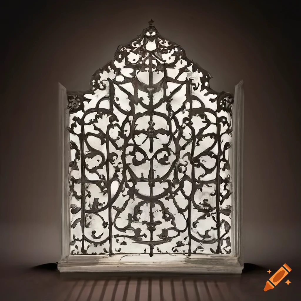 silver ornamental Islamic balcony