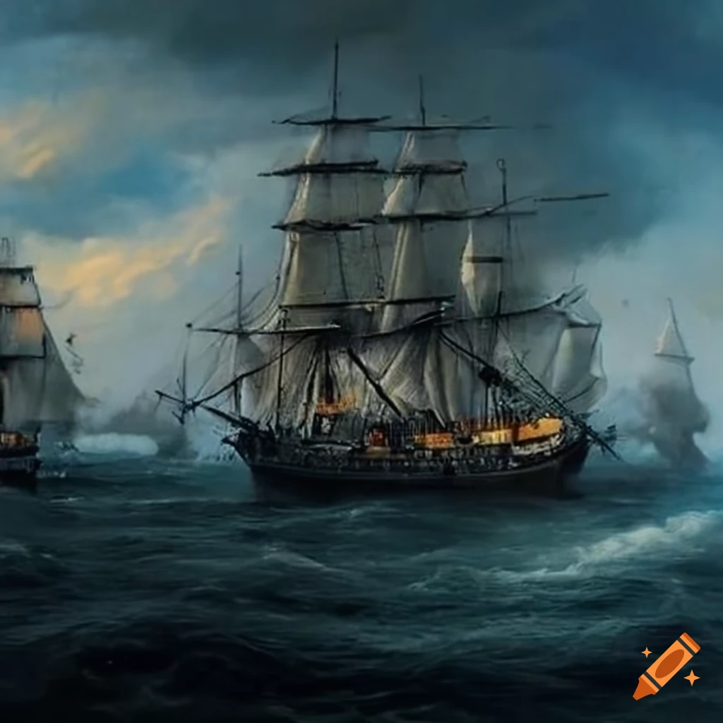 image describing fierce naval battles