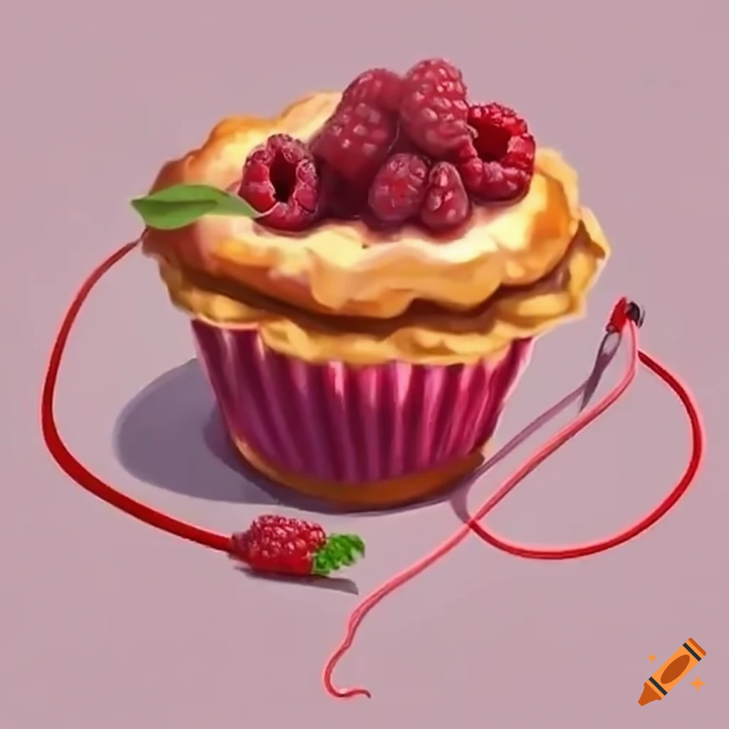 Delicious raspberry pie with test cables