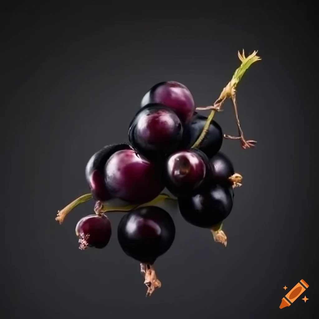 hyper-realistic visual of blackcurrants