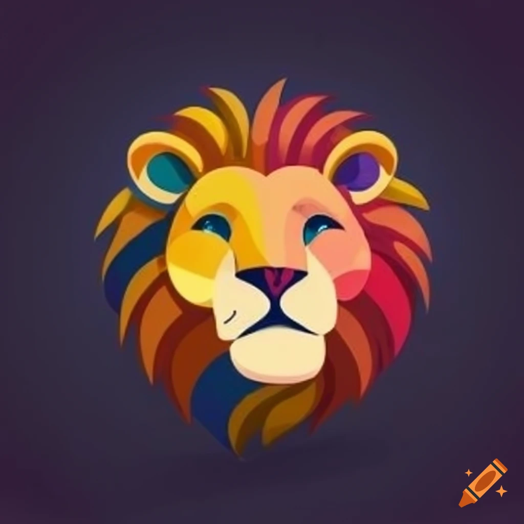 cute lion logo for kids