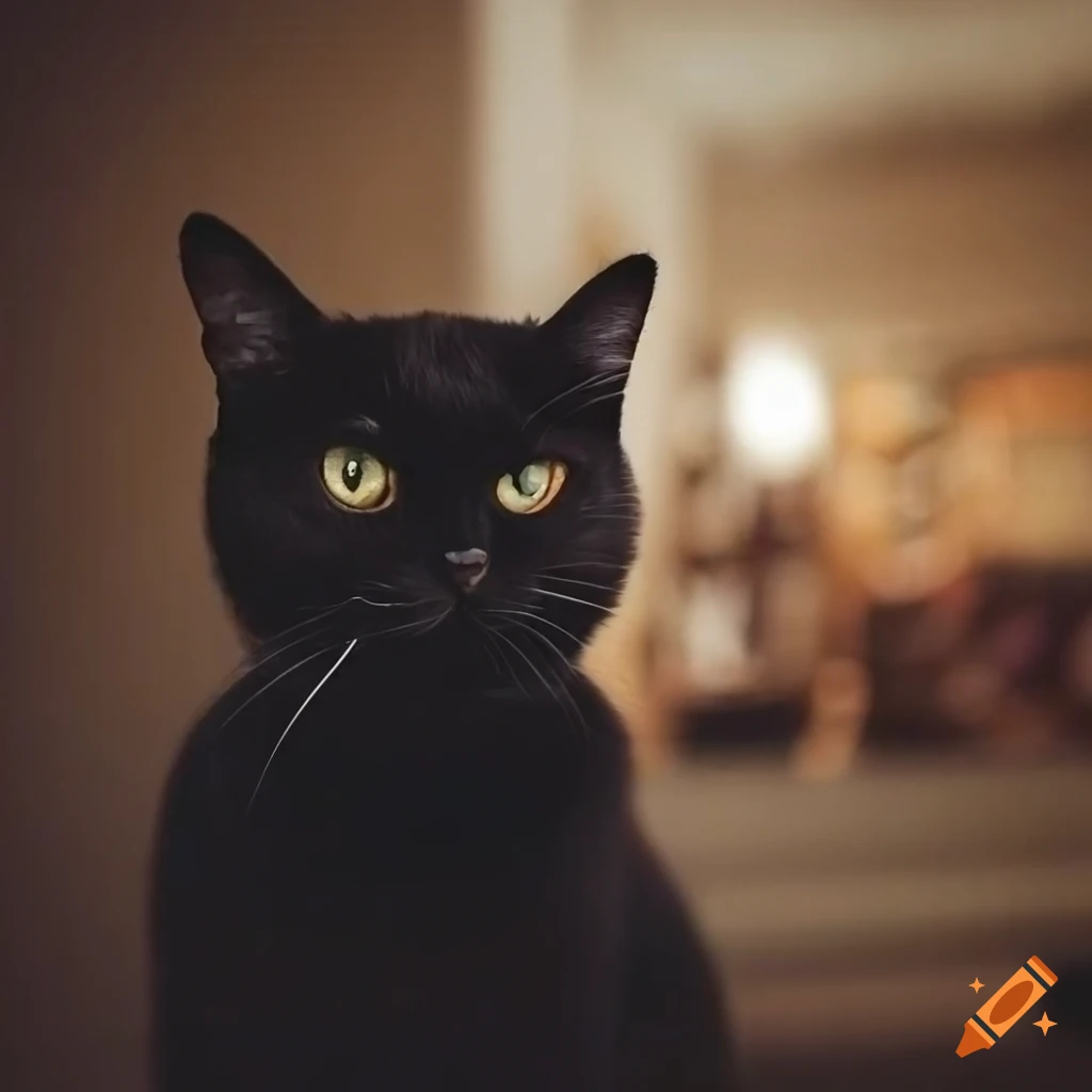 black cat in a book store