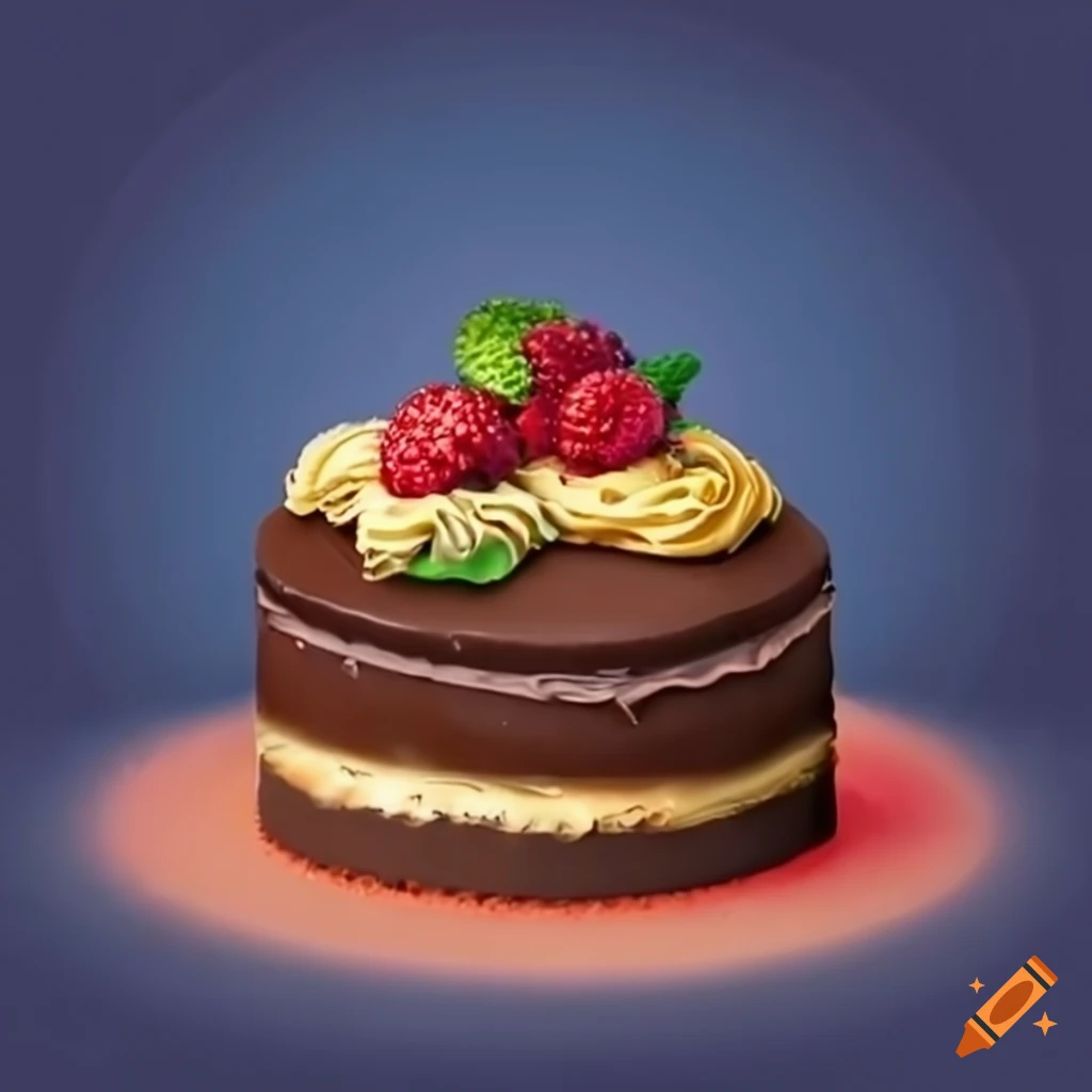 Hyper-realistic chocolate cake on Craiyon