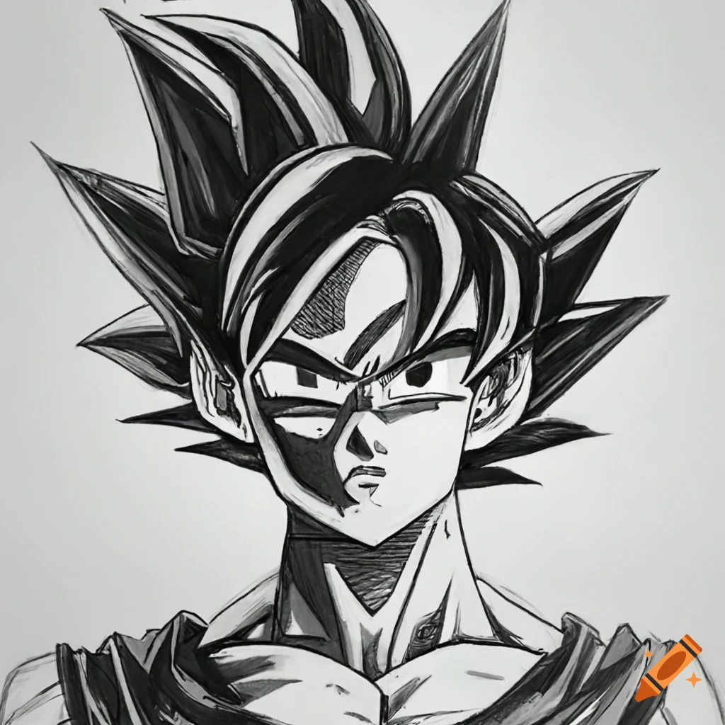 art nouveau drawing of Son goku *from dragon ball z) | Stable Diffusion