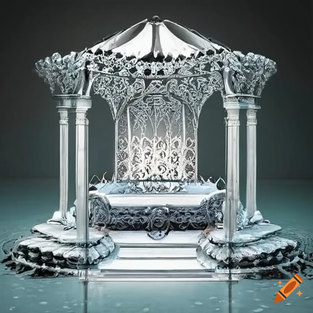 silver ornamental Islamic gazebo