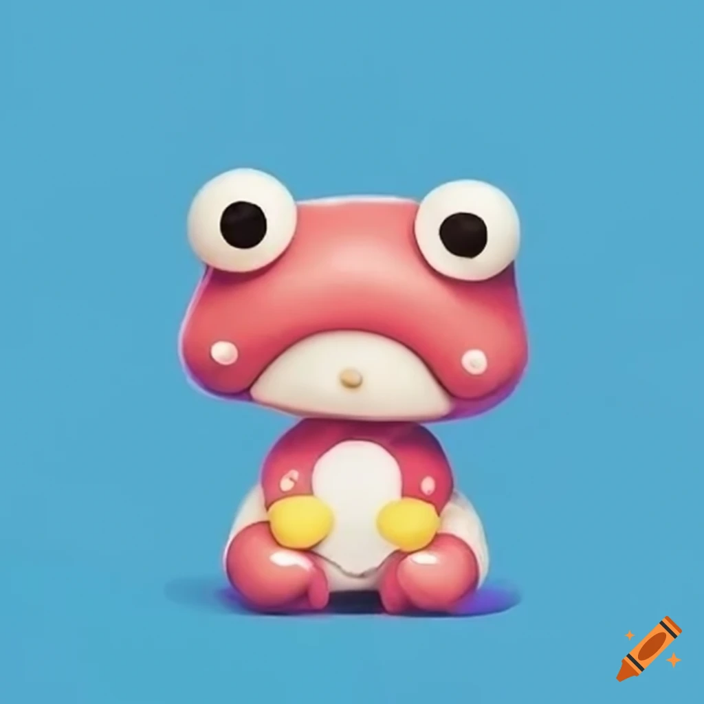 adorable frog dressed as a Sanrio character