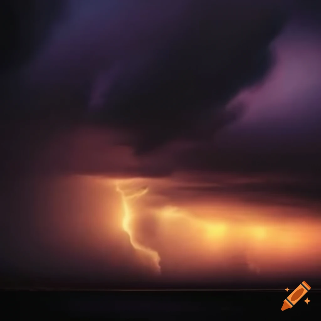 Image of an angry thunderstorm cloud on Craiyon