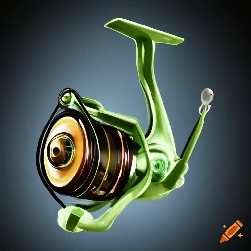 A simple fishing rod with fishing line on a transparent background in  fantasy style on Craiyon