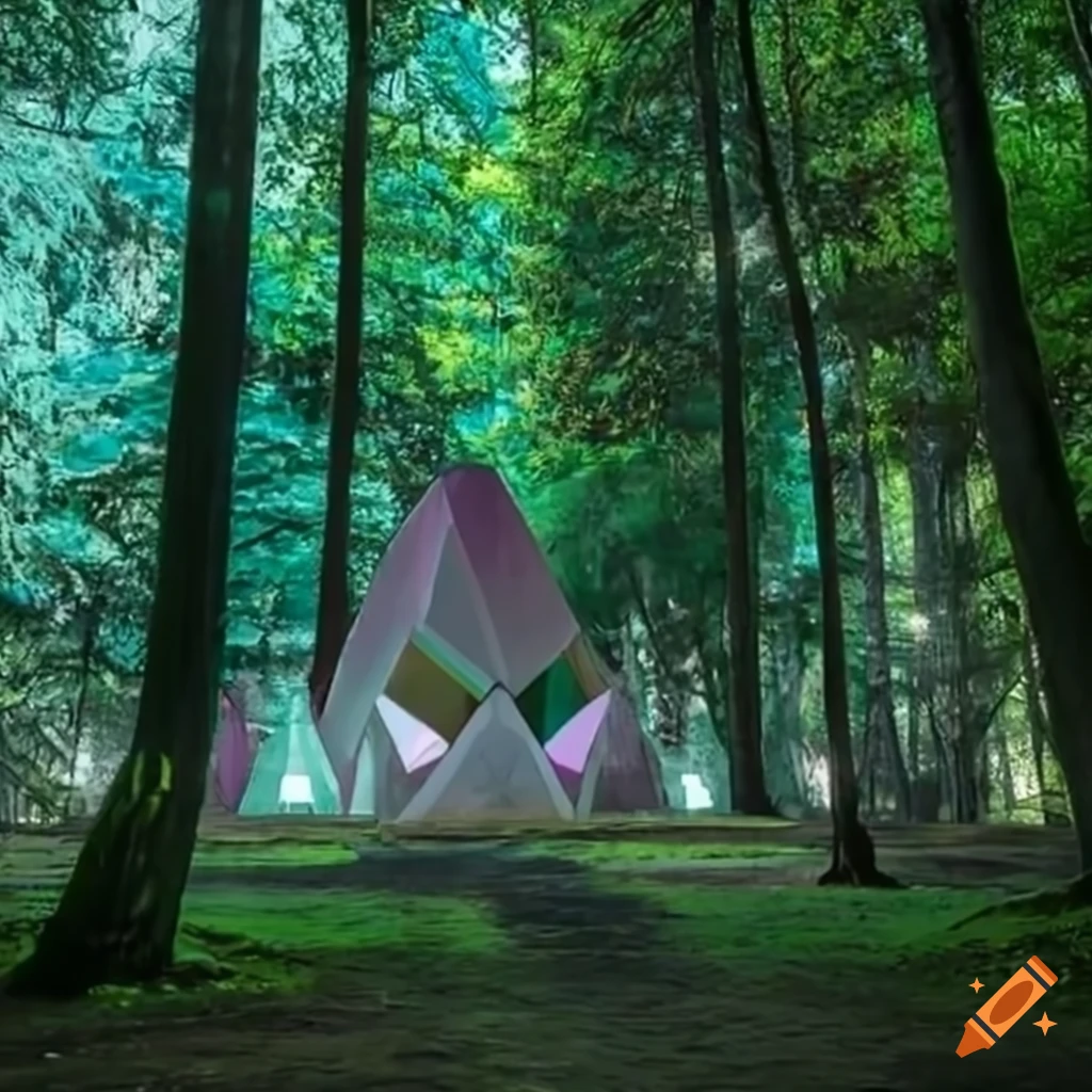 Crystal Temple from Steven Universe in the forest