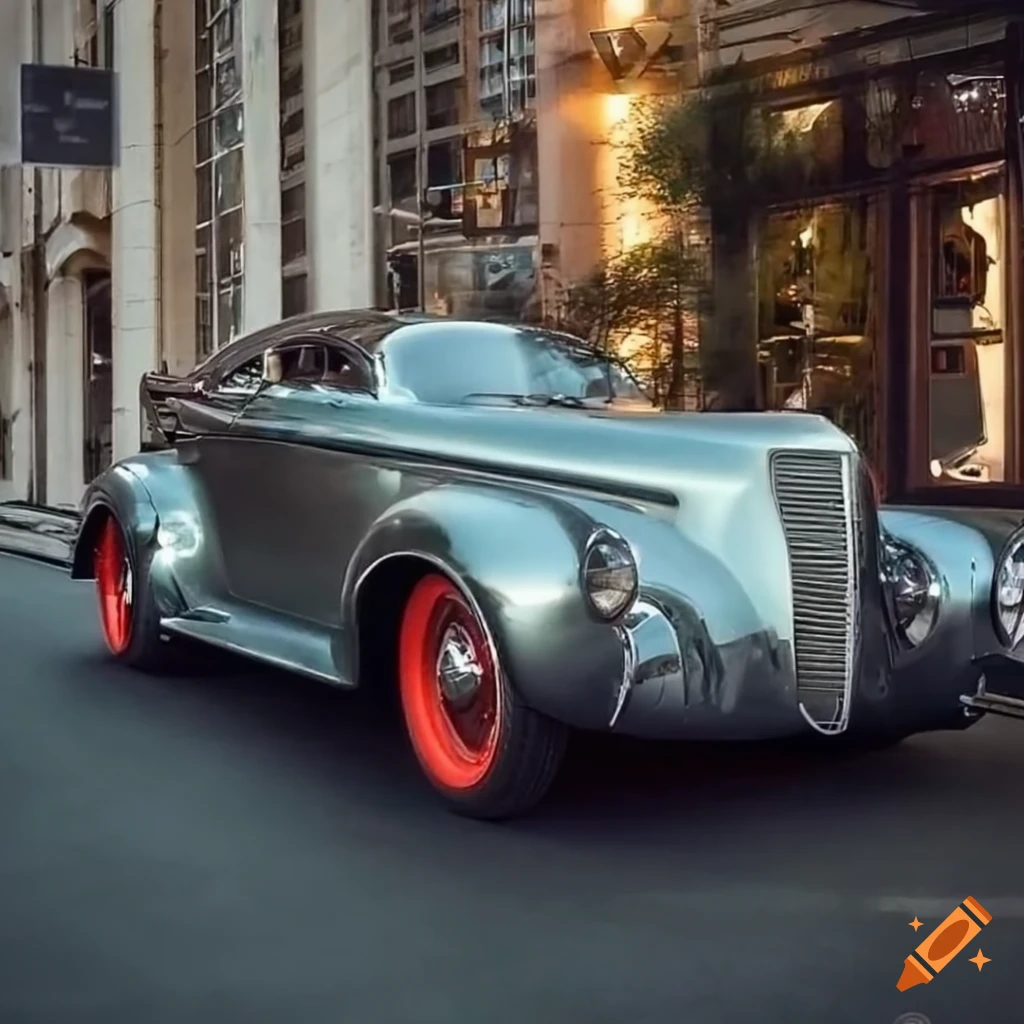 photo of an ultra-modern super-powered car on a busy street