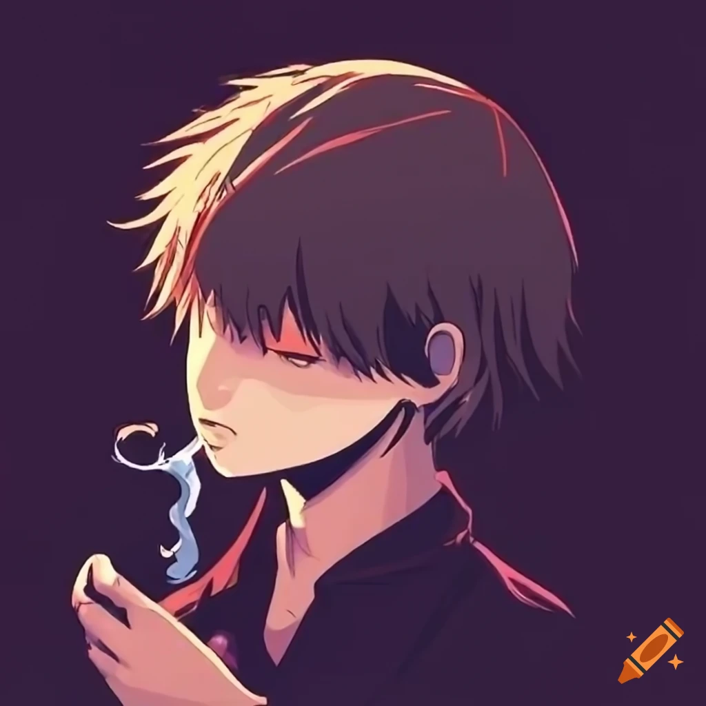 anime, manga, anime girls, cigarettes, simple background, smoking HD  Wallpaper-demhanvico.com.vn