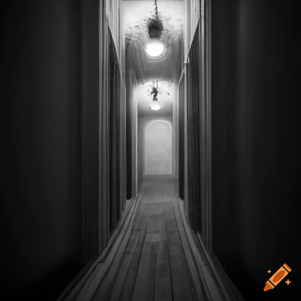 endless hallway in a void