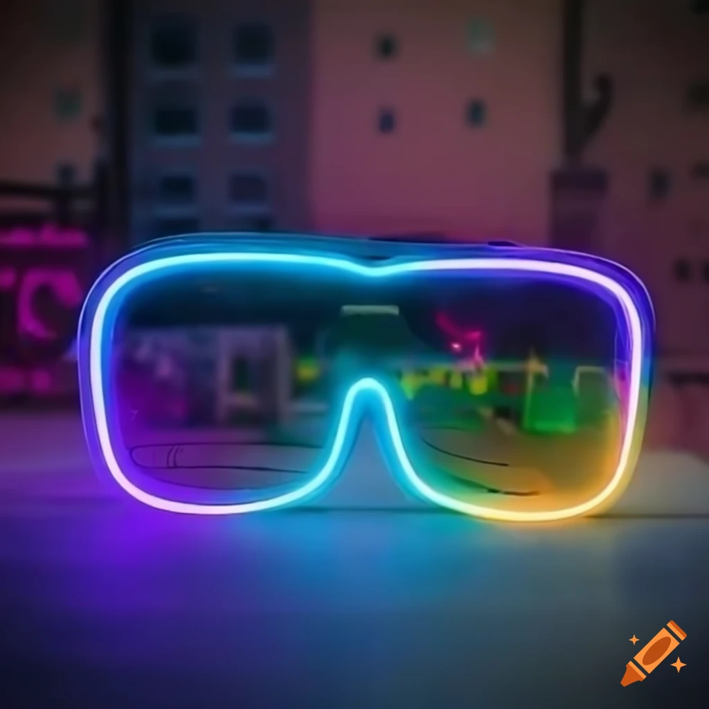 Premium AI Image | Young stylish man in sunglasses with neon lights