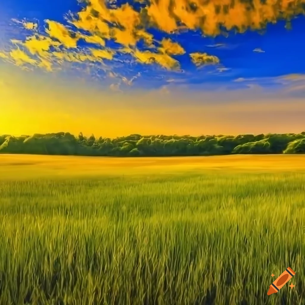 Picasso's painting of a golden green field