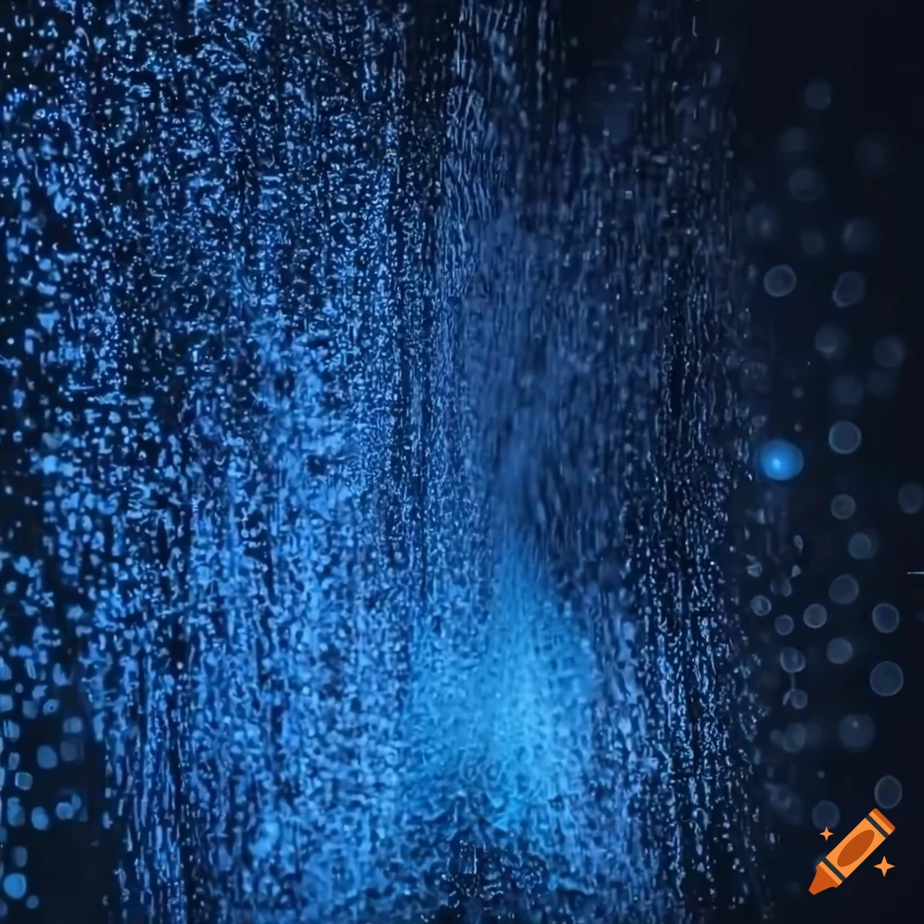 abstract photography of falling blue particles