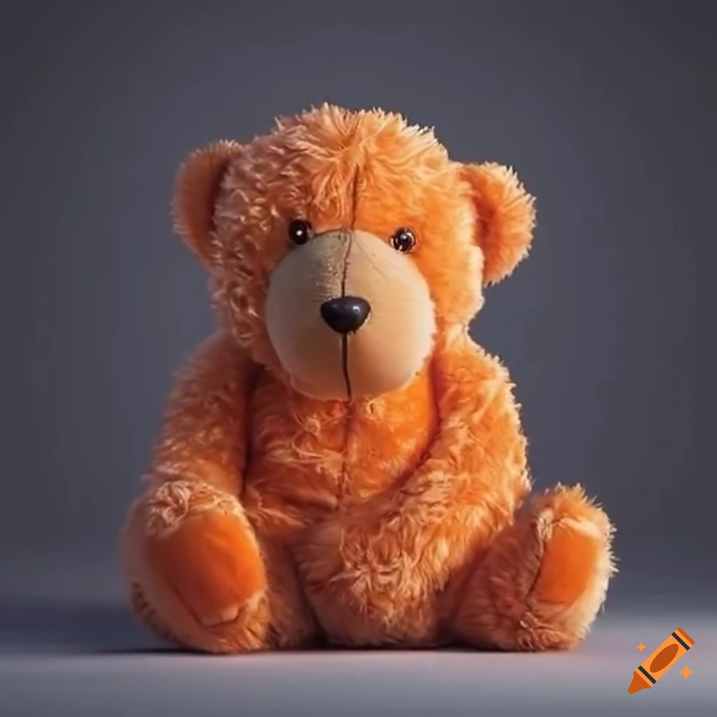 Orange teddy bear on Craiyon