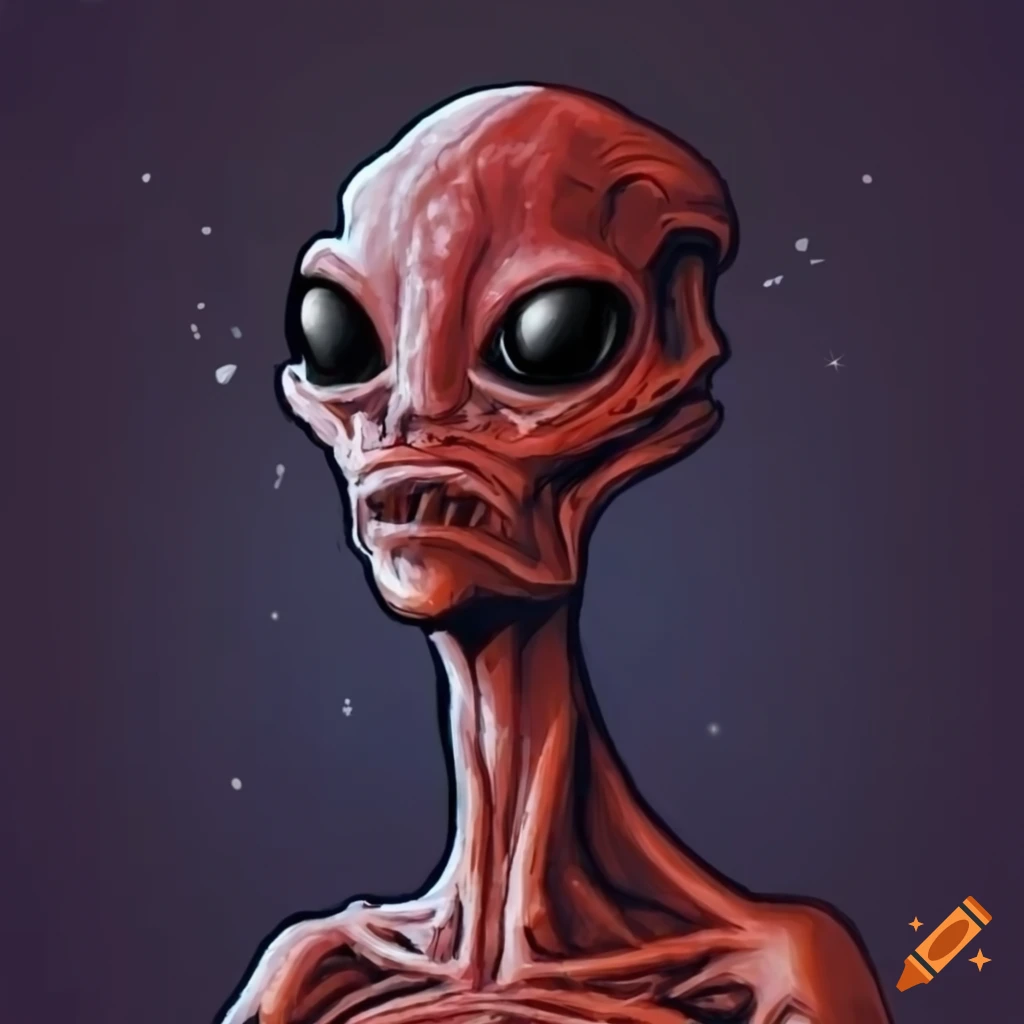 surreal alien artwork inspired by Trevor Henderson