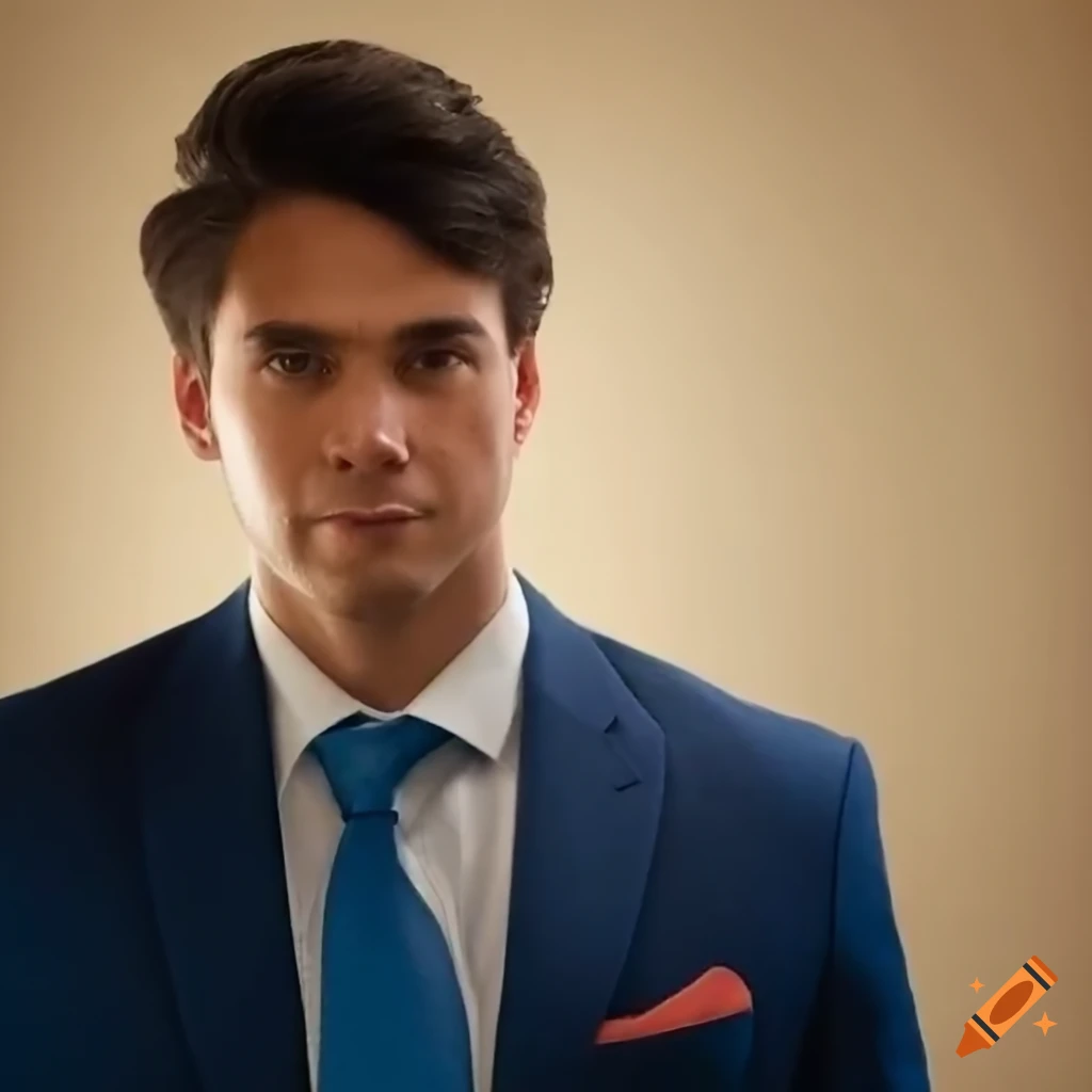 photograph of a stylish male politician in a tuxedo