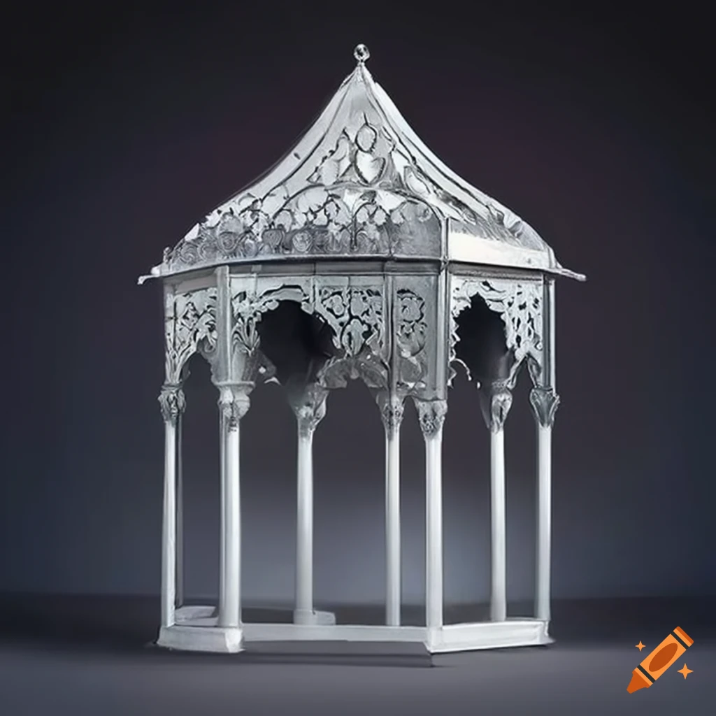 silver ornamental islamic gazebo