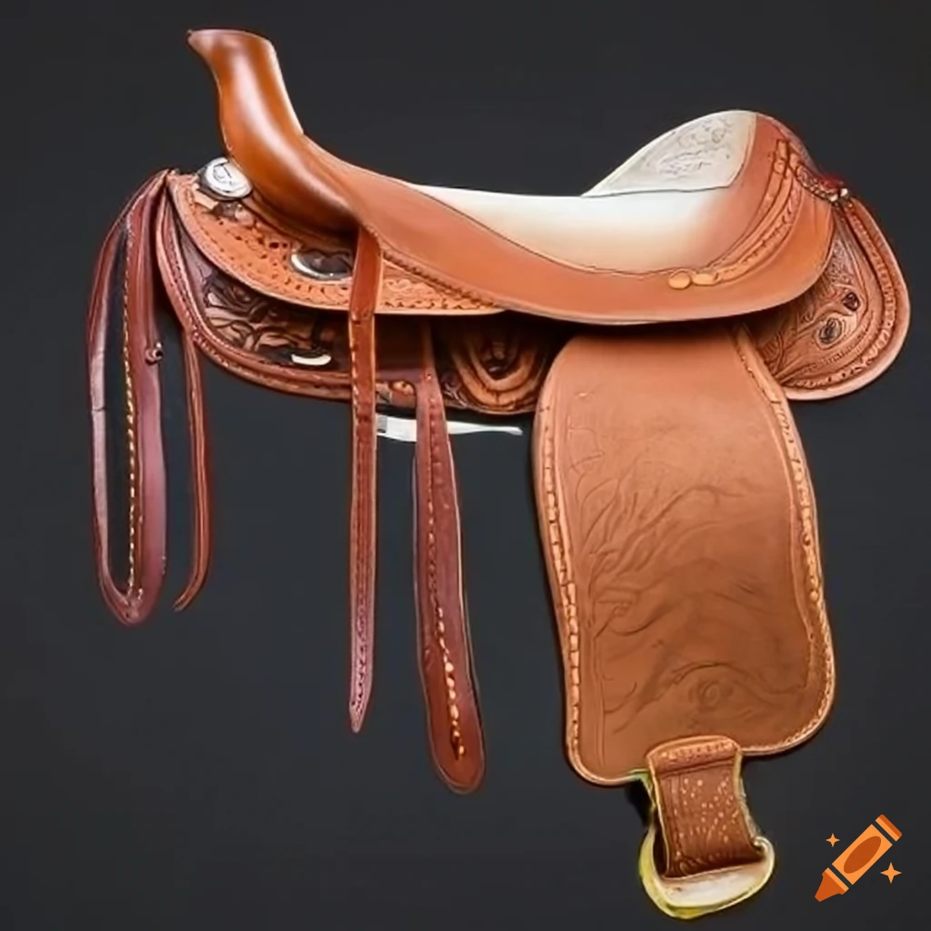 Western saddle for horseback riding on Craiyon