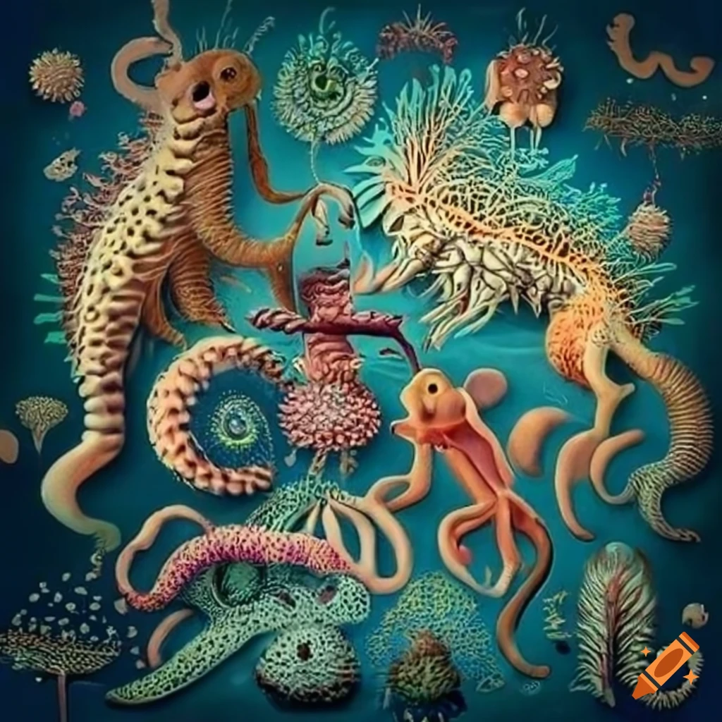 Cute and adorable haeckel animals on Craiyon