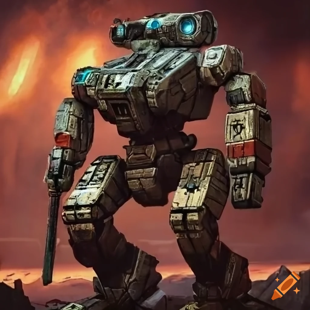 Battletech mech design on Craiyon