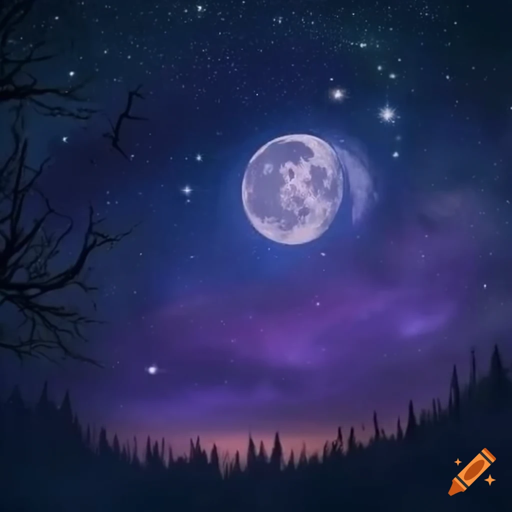 artistic depiction of a starry night sky