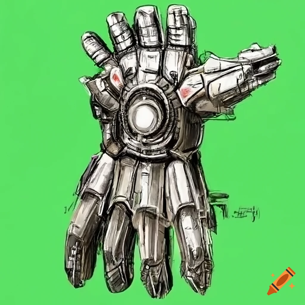 Infinity Gauntlet from the Avengers Coloring Page | Easy Drawing Guides
