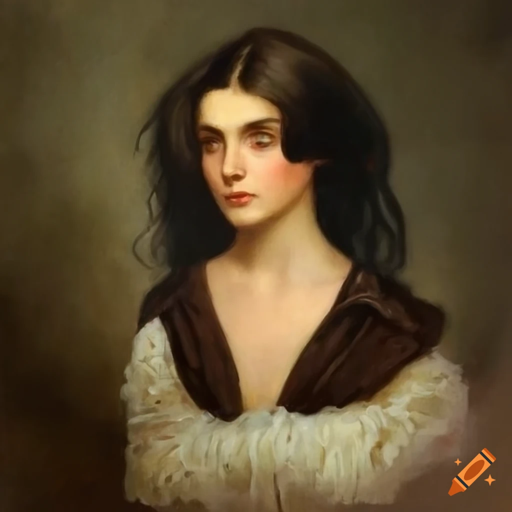 painting of two beautiful women in a haunted house