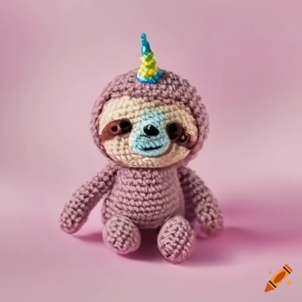 crochet unicorn sloth